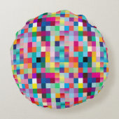 Coussins Ronds Conception colorée multi (Dos)