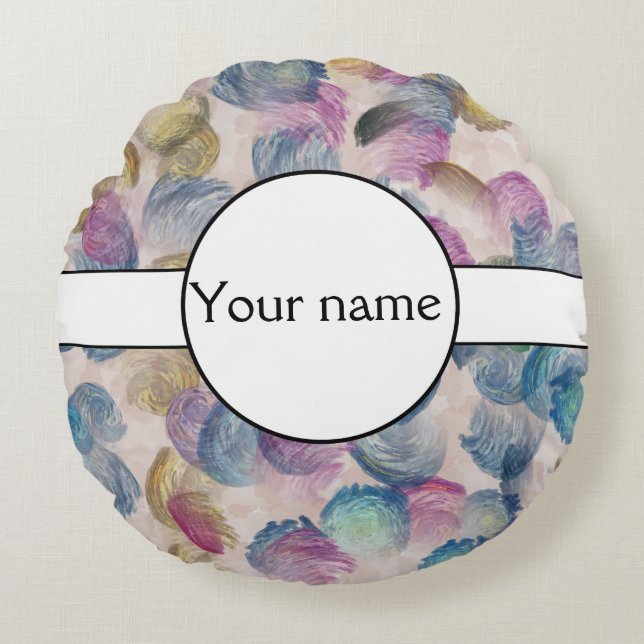 Coussins Ronds Conception d'abrégé sur courses de brosse (Devant)