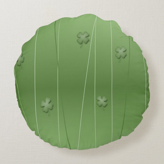Coussins Ronds Conception de Clover Irlandais (Dos)