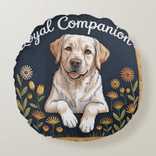 Coussins Ronds Conception de courtepointe Labrador Retriever doré