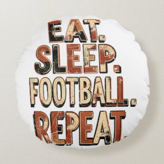 Coussins Ronds Conception de fan de football vintage | Graphique