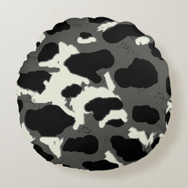 Coussins Ronds Conception de la vaches (Devant)