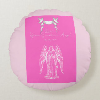 Coussins Ronds Conception de lettre d'amour - Amour, Votre Ange G