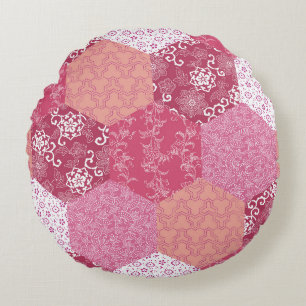 Coussins Ronds Conception de Motif de Patchwork de style japonais