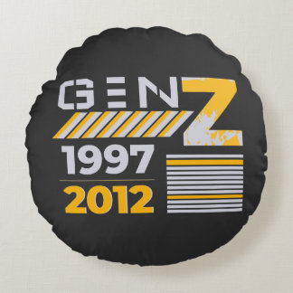 Coussins Ronds Conception de T-Shirt Graphique Génération Z 1997