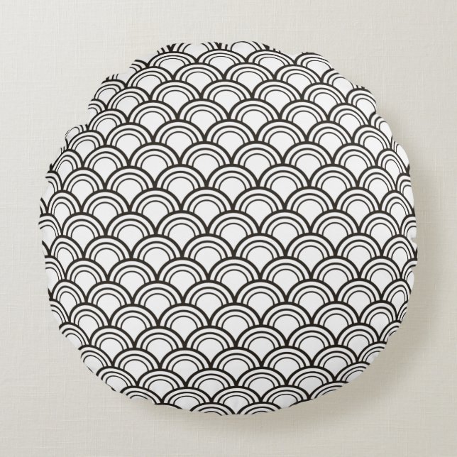 Coussins Ronds Conception de texture abstraite moderne (Devant)