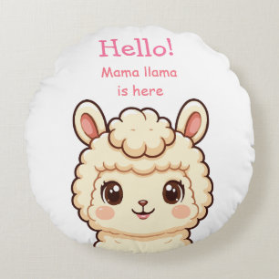 Coussins Ronds Conception d'illustration de lama mignon