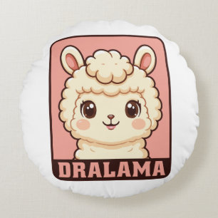 Coussins Ronds Conception d'illustration de lama mignon