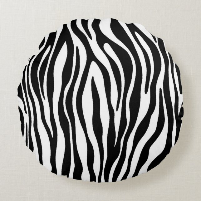 Coussins Ronds Conception d'impression Zebra (Devant)