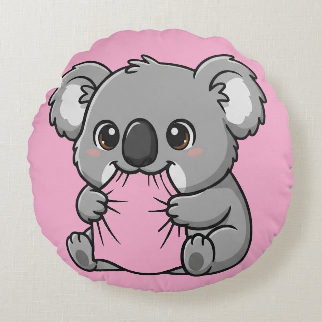 Coussins Ronds conception d'oreiller koala (Devant)