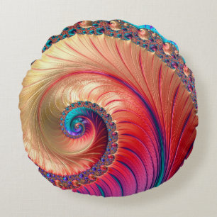 Coussins Ronds Conception fractale générée par l'ordinateur Abstr