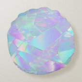 Coussins Ronds Conception turquoise et violette Iridescente (Dos)