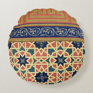 Coussins Ronds Conceptions décoratives arabes (litho de couleur)