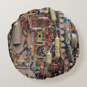 Coussins Ronds Condensateurs vintages et fils de résistances de