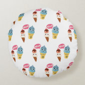 Coussins Ronds cône de crème glacée (Dos)