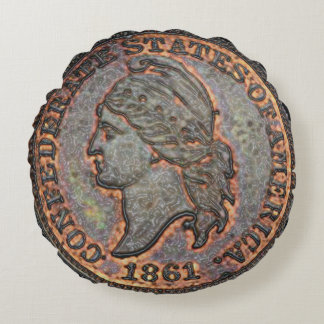 Coussins Ronds Confederate Penny ⚔️ 1861 Guerre civile USA Sud