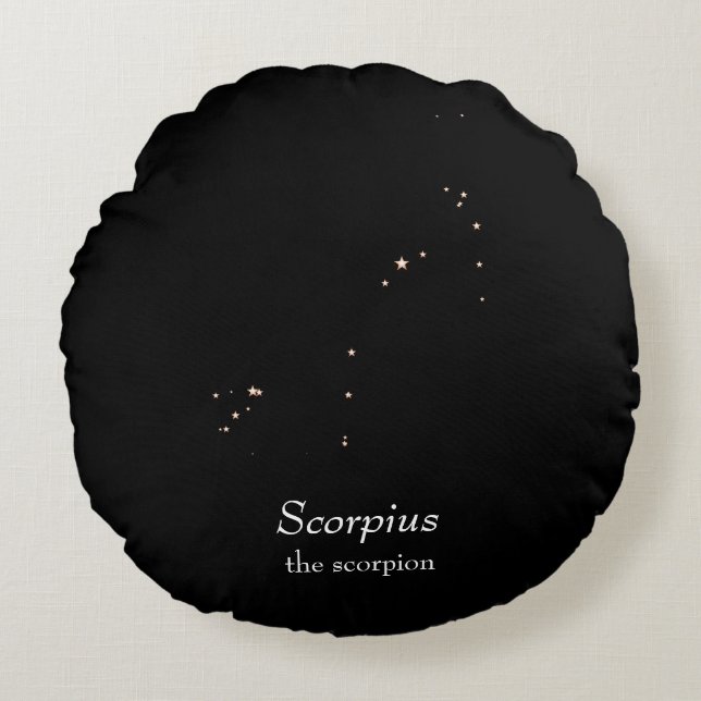 Coussins Ronds Constellation de scorpies (Devant)