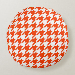 Coussins Ronds Contrôle de la jambe orange et blanche