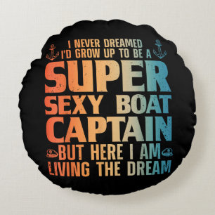 Coussins Ronds Cool Bateau Capitaine Pour Hommes Femmes Voilier P