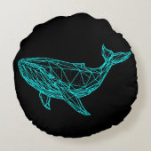 Coussins Ronds Cool Gamer Whale Throw Pillow (Dos)