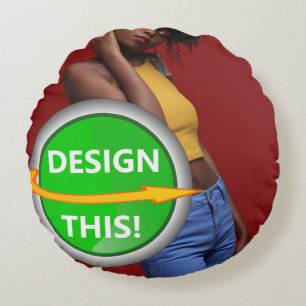 Coussins Ronds COOL ! Oreiller à lancer ronde 16" Coton - Personn