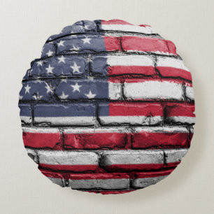Coussins Ronds Cool USA Drapeau design