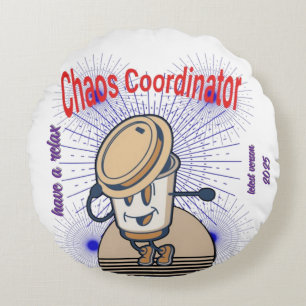 Coussins Ronds Coordinateur du Chaos Jeter l'oreiller - Drôle Cou