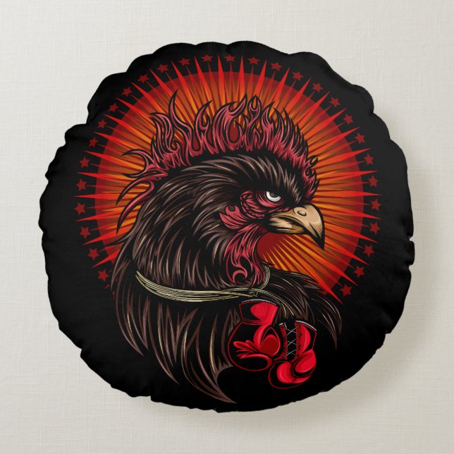 Coussins Ronds Coq de boîte (Devant)
