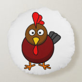Coussins Ronds Coq de dessin animé (Dos)