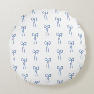 Coussins Ronds Coquette Little Bow Blue Grandmillenium