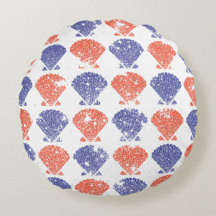 Coussins Ronds Coquillages d'Amérique côtière