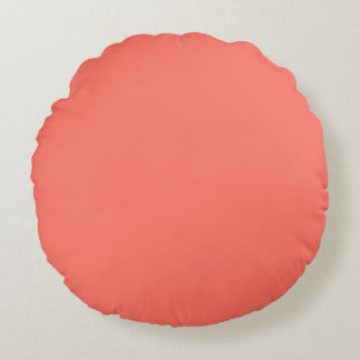 Coussins Ronds Corail rose moderne uni