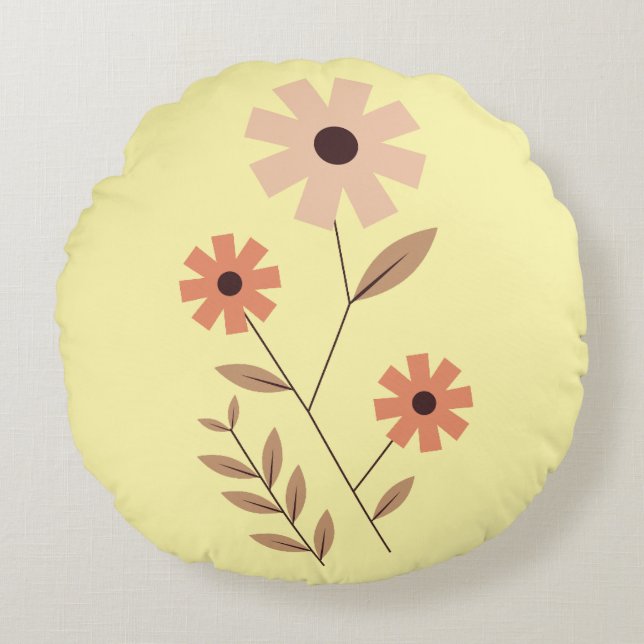 Coussins Ronds Cosmos Flower Cushion (Devant)