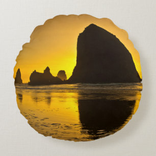 Coussins Ronds Coucher de soleil, Cannon Beach, Oregon, États-Uni