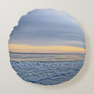 Coussins Ronds Coucher de soleil relaxant au bord de la mer