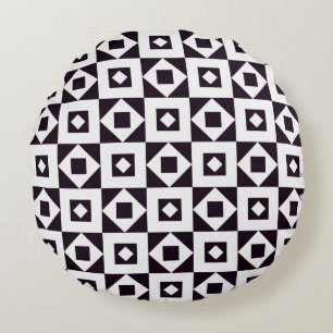Coussins Ronds Couette minimaliste noir et blanc
