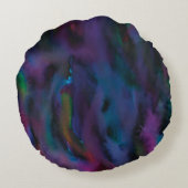 Coussins Ronds Couleur d'eau abstraite fumé (Dos)