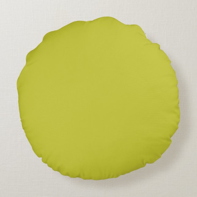 Coussins Ronds Couleur jaune mou vert uni (Dos)