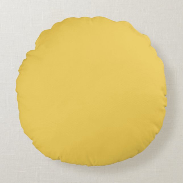 Coussins Ronds Couleur jaune Primrose (Devant)