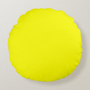 Coussins Ronds Couleur simple jaune clair