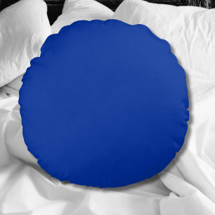 Coussins Ronds Couleur solide de cobalt électrique Classic Eleg