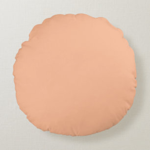 Coussins Ronds Couleur solide Fuzz Peach