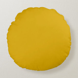 Coussins Ronds Couleur solide jaune moutarde