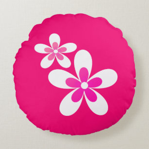 Coussins Ronds Couleur Trent rose, rose,