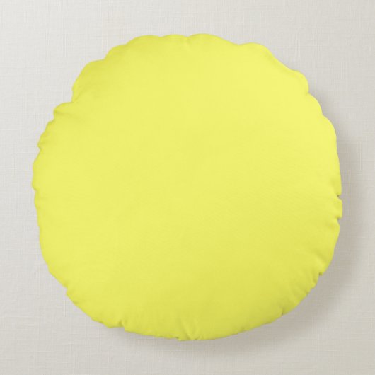 Coussins Ronds Couleur uni jaune pastel (Devant)