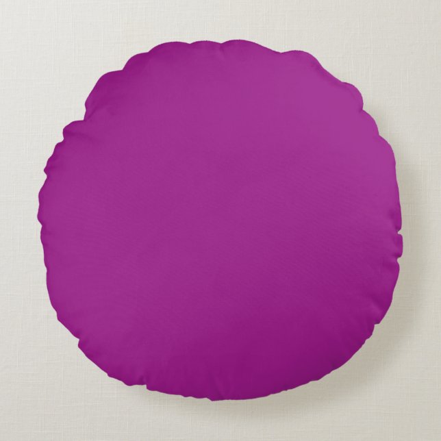 Coussins Ronds Couleur Uni Violet Abstrait (Devant)