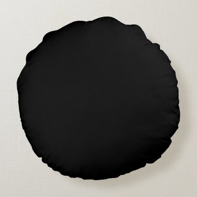 Coussins Ronds Couleur unie noire (Dos)