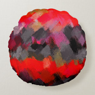 Coussins Ronds Couleurs Abstraites de peinture #2
