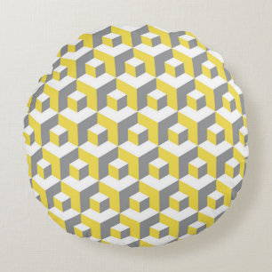 Coussins Ronds Couleurs de l'année 2021 illuminant jaune et ultim