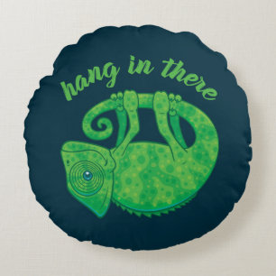 Coussins Ronds Coup dans le caméléon là magique